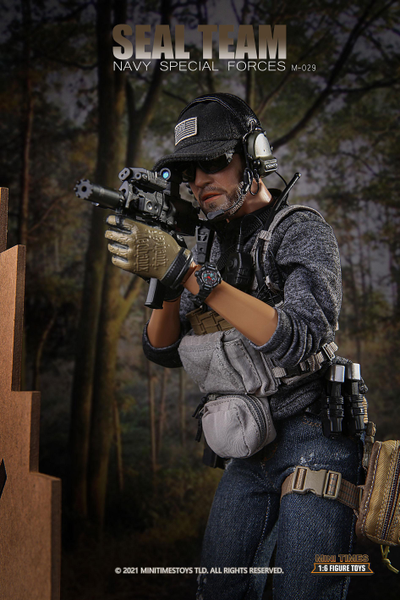 Американский морской котик с собакой - КОЛЛЕКЦИОННАЯ ФИГУРКА 1/6 SEAL TEAM NAVY SPECIAL FORCES (M029) - MINITIMES