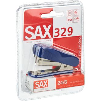 Степлер-мини SAX 329 (N24/6) до 20 листов, (синий)