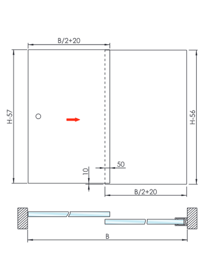 TREM Комплект для закрытой раздвижной душевой (полир.)