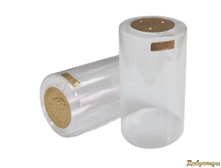 Термоусадочный колпачок под бутылку виски прозрачный 36*68 мм