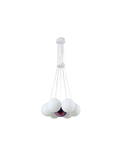 08475-7 01 Подвес Алди белый E27 7*5W (в комплекте 7 белых и 1 цветной плафон)