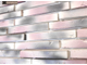 Декоративный облицовочный камень под кирпич Kamastone Царский высокий 2832, белый с серым и розовым с перламутровым отливом