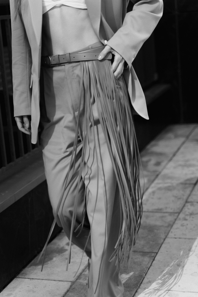 Bonny пояс с бахромой 80 Фуксия