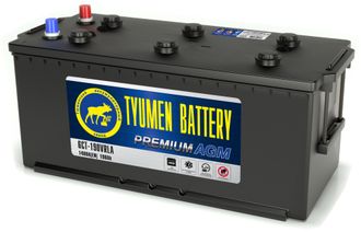 Аккумулятор Тюмень Премиум 190 Ач (TYUMEN BATTERY Premium AGM) (513х223х222) 6СТ-190VRLA-R ток 1400А болт обратная полярность - +