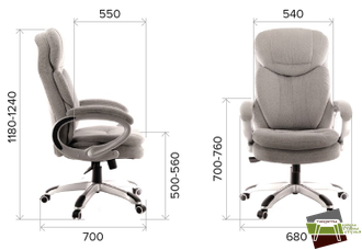 Кресло Everprof Boss T Ткань Серая