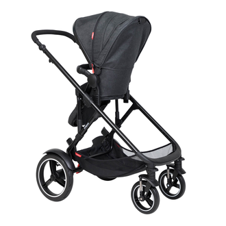 Коляска 2в1 для двойни Phil and Teds Voyager Charcoal Grey