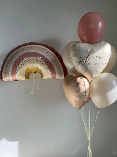 Шарики в роддом на выписку и встречу для малыша с коляской и грузиком