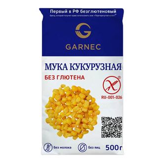 Мука кукурузная без глютена, 500г (Гарнец)