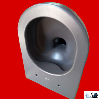 Унитаз Creavit Free FE322-11AM00E-0000 с сиденьем микролифт, Antrasit, подвесной безободковый, графит, матовый