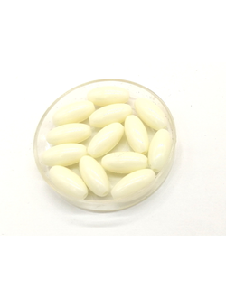 Бусины пластиковые фигурные, 16*6 мм рис молочный