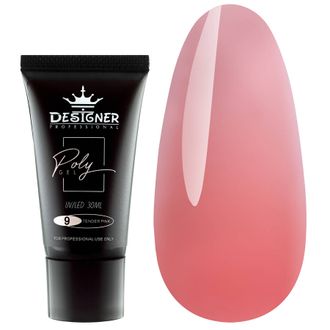 ПОЛИГЕЛЬ ДЛЯ НОГТЕЙ DESIGNER (tender pink N9) 30мл.-------- POLIGEL PENTRU UNGHII 30ml