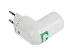 Ecola переходник вилка-патрон E14 с выключателем Белый APT4SWEAY