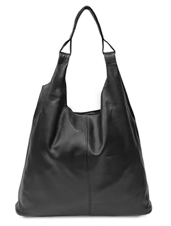 (АРТИКУЛ: 9969/8) СУМКА-МЕШОК ЖЕНСКАЯ, БОЛЬШАЯ, НАТУРАЛЬНАЯ КОЖА, ЧЕРНАЯ, БЕЗ ПОДКЛАДКИ, С МЕШКОМ-ВСТАВКОЙ ВНУТРИ, ЧЕРЕЗ ПЛЕЧО