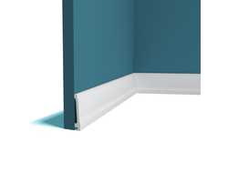 Плинтус напольный Перфект Plus P174, из дюрополимера, влагостойкий, под покраску, 2 метра