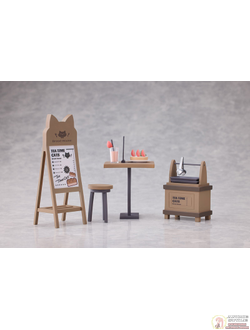 Набор из двух фигурок с декорациями Customer Cat DLC Series, Tea Time Cats Meow Town "Bread House"