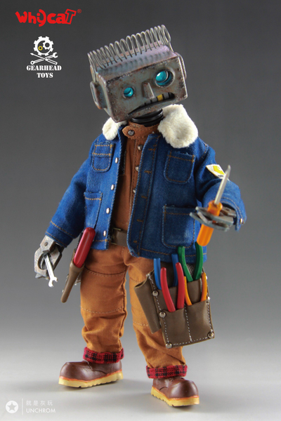 Неуклюжий робот Карри - Коллекционная ФИГУРКА 1/6 scale ClumsyBot  Curry - Whycat&GEARHEADTOYS
