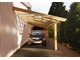 Деревянный односкатный навес к дому для одного автомобиля купить в Алуште