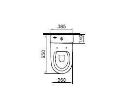 Комплект напольного безободкового унитаза с тонким сиденьем микролифт Vitra Sento Open-Back с тонким сиденьем микролифт, 9830B003-7204