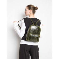 Женский кожаный рюкзак Anzolla dark green (арт. 
3040-11)