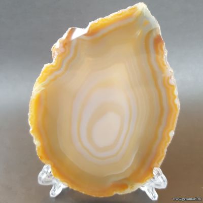 Агат — полированная пластина 102*73*4 мм