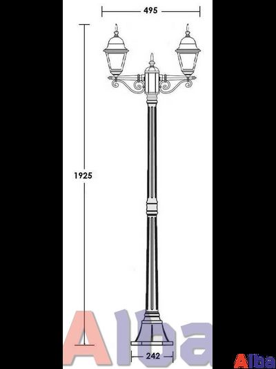 Quadro S 79908A bl Парковый светильник