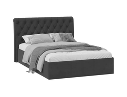 Спальня Скарлет - Кровать двойная Универсальная Тип 1 Велюр Графит 1400