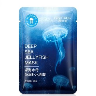 Увлажняющая  маска с экстрактом медузы и морских водорослей  Deep Sea Jellyfish Mask BISUTANG.