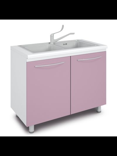 Тумба медицинская с полками под мойку на опорах ТММ-2.0 Люкс