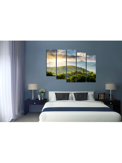 Модульная картина "Животворящие лучи солнца"