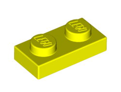 Plate 1 x 2, Neon Yellow (3023 / 6382324)