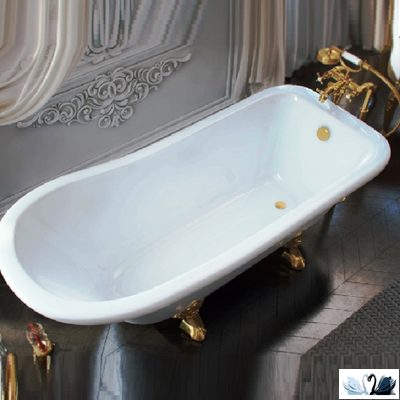 Ванна Эстет Царская 170 x 73 см отдельностоящая каменная