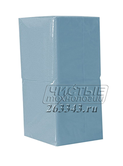 Голубые столовые салфетки, 24х24 см, 400 листов в пачке