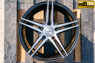 Комплект дисков R16 7,0J ET+35 5*114,3 Vossen VPS-302 Черный глянец с полированными лучами (G424)