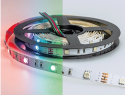 Светодиодная лента, самоклеющаяся Eleganz EL-LS-7RGB 12В/7,2Вт/RGB/5050, трехцветная