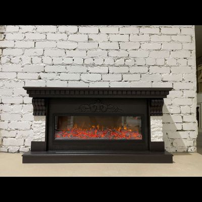 Линейный электрокамин Дублин BL M2 с очагом Beverly 1000