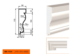 Lepninaplast МВ-170/4 фасадный молдинг из пенополистирола