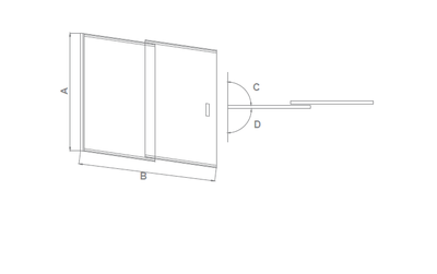 Шторка BAS SCREEN SL-100-C-CH 100х140 сдвижная, прозрачная