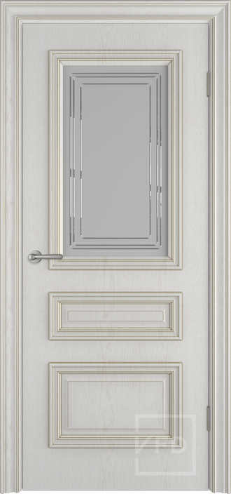 Дверь ПО Antique 3 bianco classic pg crystal cloud