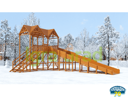 Зимняя горка "IgraGrad Snow Fox Макси", скат 10 м