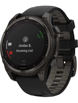 Часы Garmin Fenix 8 —47mm Solar Sapphire Carbon Gray DLC Titanium Black / Pebble Gray