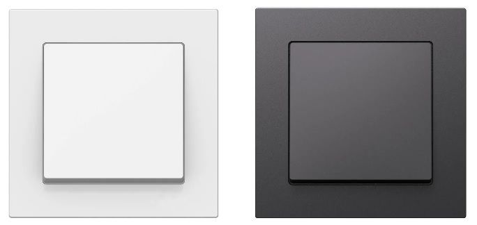 Выключатели Atlasdesign цвета лотос и базальт