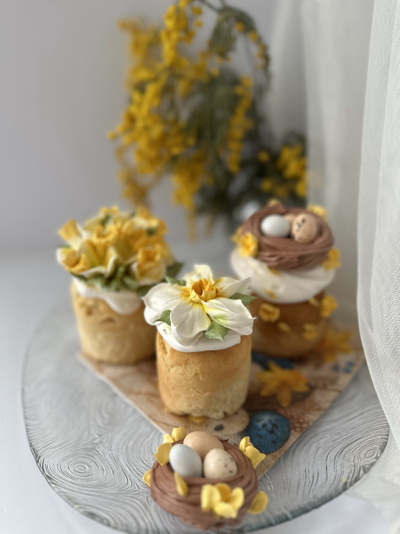 Пасхальный комплимент "Мини-кулич с зефирным декором"