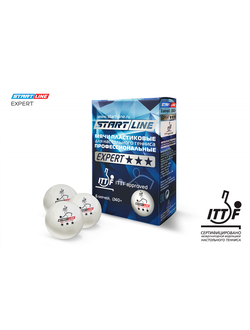 Мячи Start line EXPERT V40+ 3* (ITTF) (6 шт)