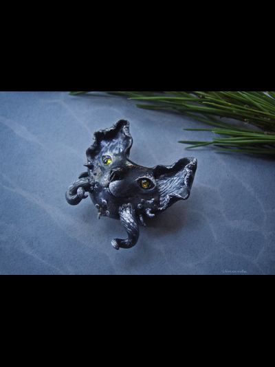 Коллекционная брошь с морским котом "Глубоководный Дэйви Кош"