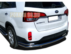 Защита заднего бампера угловая большая d60/42 для Kia Sorento (2013-2020)