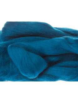Шерсть для валяния, лента гребенная, Камтекс, полутонкая, морская волна (139), 50г