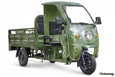 Грузовой электротрицикл Rutrike D4 NEXT КАБИНА 1800 60V1200W зеленый