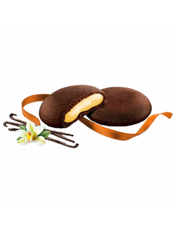 Печенье песочное GRISBI "Vaniglia" с тёмным шоколадом и ванильным кремом 135 г, ИТАЛИЯ, 21204, 3 упаковки