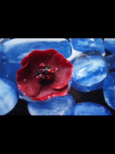 Кольцо-цветок &quot;Маквушка, лягушачий мак&quot;