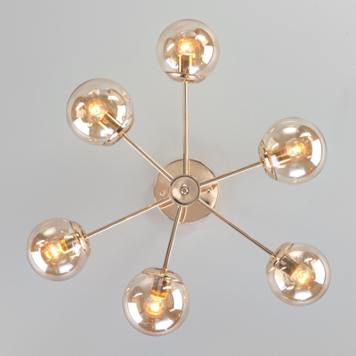 Потолочная люстра со стеклянными плафонами 30166/6 золото Eurosvet&trade;